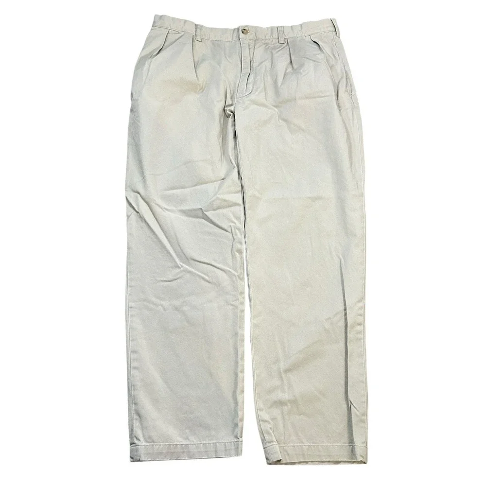 Polo Ralph Lauren Chino Pants Pleated Mens 36x30‎ Khaki Beige